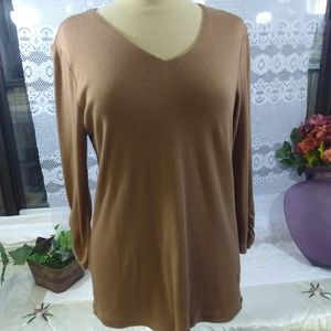 Dress Barn size large camel color top